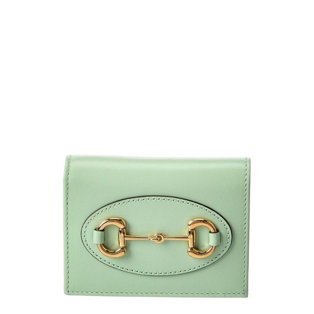 Gucci Horsebit 1955 Leather Card Case, Green